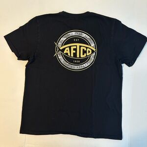 AFTCO Black T-Shirt with chest pocket